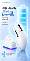 Souris sans fil rechargeable ergonomique + souris sans fil + souris de jeu sans fil avec station d'accueil pour les grandes mains