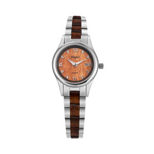 Reloj de pulsera para mujer con movimiento de cuarzo de acero inoxidable, con números romanos y fecha, resistente al agua 50 BAR, elegante, analógico y a la moda. - Product Image 4