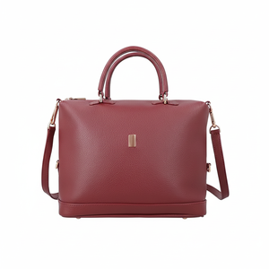 2025 bolsos de hombro tipo bandolera de cuero genuino para mujer de alta calidad, gran capacidad, cremallera, colores personalizados, Logo OEM - Product Image 1