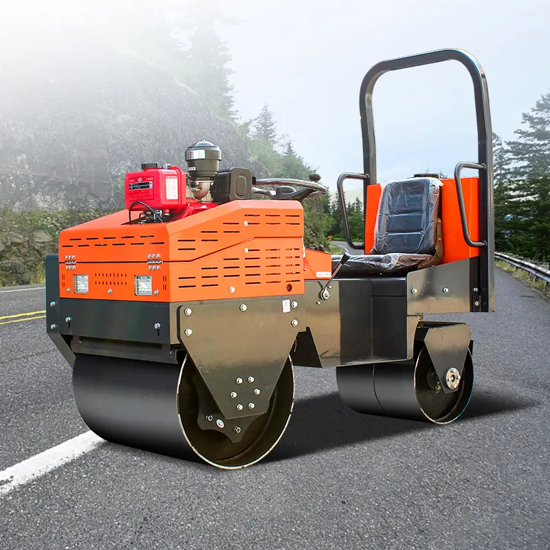 YL-700Z 1Ton 8HP China Brand Roller Compactor Ride-on Small Size Road Mini Vibratory Roller Vibratory