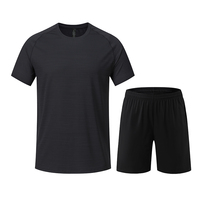 Jersey Sepak Bola Lengan Pendek Cepat Kering 100% Poliester Cetak Digital dengan Nomor Tim Unisex Dewasa Set Lari Menjaga Kebugaran