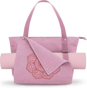 Muestra Gratuita de Bolsas de Lona Personalizadas con Bolsillos para Esterilla de Yoga, Bolsas de Hombro para Todo Tipo de Actividades, Ejercicio, Pilates, Viajes, Playa - Product Image 1