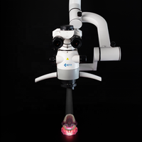 Microscope dentaire endodontique à double faisceau avec objectif à angle variable et caméra