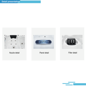 Sunrans 2 인 현대 스파 아크릴 섹시한 일본 마사지 온수 욕조 하이드로 실내 야외 스파 온수 욕조 2 개의 안락 의자 - Product Image 5