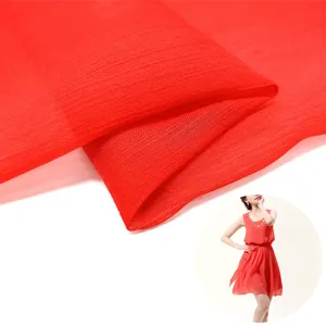 30D spot 45gsm 100% полиэстер, тонкая шифоновая крепированная ткань для шарфа/платья