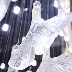 Treo ánh sáng mặt dây chuyền lá hình dạng DIY <span class=keywords><strong>handmade</strong></span> thổi đèn chùm thủy tinh Trần treo mặt dây chuyền trang trí nội thất cho Gallery triển lãm nghệ thuật - Product Image 6