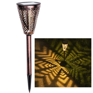 Solar Iron Lawn <b>Light</b> With <b>Led</b> <b>Light</b> Sensor Outdoor Garden Pathway Lighting Water Resistant - Product Image 1