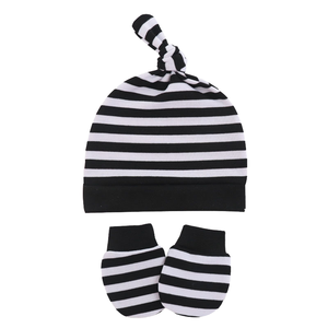 Nouveau Design doux et respirant bébé coton chapeau mitaines ensemble 0-6 <span class=keywords><strong>mois</strong></span> chaud <span class=keywords><strong>bonnet</strong></span> <span class=keywords><strong>tricot</strong></span>é doux pour la peau pour automne bébé cadeau - Product Image 4