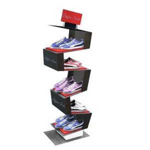 SH033 Schoen Winkel Sneakers Schoenen Display Rack/Dubbele Kanten Display Stand Voor Sneakers/Metalen Display Voor Winkel