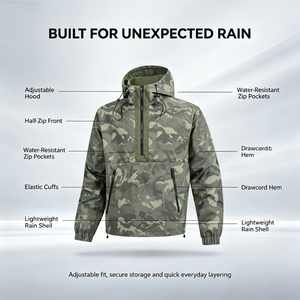 <span class=keywords><strong>Veste</strong></span> à capuche camouflage personnalisée avec logo, vente en gros d'usine, pour hommes, style vintage, vêtements de travail, streetwear, manteau d'extérieur, OEM - Product Image 2