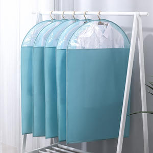 Custom con cerniera appesa abiti con tasche alla rinfusa abiti da sposa in tessuto Non tessuto copertina di raso borsa Custom logo indumento borse - Product Image 4