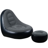 Canapé-lit gonflable moderne et pliable avec pompe à air intégrée, fauteuil de cinéma, siège de relaxation pour adultes, idéal pour salon, chambre et extérieur