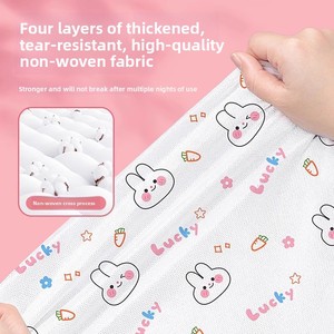Giường ngủ đơn 3 mảnh du lịch đặt bộ đồ giường khách sạn dùng một lần Quilt Cover giường ngủ Trần truồng giường hoạt hình đơn giản - Product Image 1