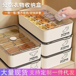 กล่องเก็บของรูปทรงสี่เหลี่ยมผืนผ้า Honey Clothing Organizer ขนาด 3-4 ลิตร พร้อมฝาปิด สำหรับเก็บถุงเท้าและชุดชั้นใน - Product Image 4