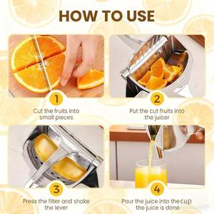 Exprimidor Manual Multifuncional para Naranjas, Limones y Frutas, de Plástico (PP) Resistente para Uso Doméstico, Herramienta de Cocina Pequeña - Product Image 5