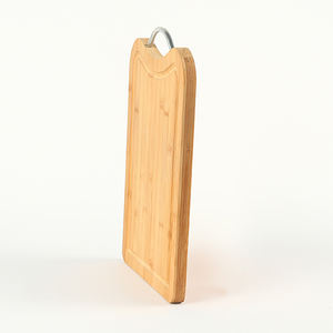 Planche à découper rectangulaire double face en bambou avec poignée, durable, peu encombrante, design moderne, couleur personnalisable pour usage domestique - Product Image 3