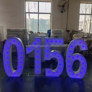 ป้ายไฟ LED ขนาดใหญ่0ถึง<span class=keywords><strong>9</strong></span>สำหรับตกแต่งรถยนต์4ft กำหนดเองได้สัญลักษณ์ LED ขนาดใหญ่สำหรับงานแต่งงาน - Product Image 3