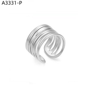 Anillo de Moda Amy Amy A3331 de Acero Inoxidable con Baño de Plata 925, Geométrico, Moderno, para Uso Diario, Regalo de Joyería para Mujer - Product Image 1