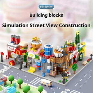 Set de Bloques de Construcción de la Calle de la Ciudad, Modelos de Tiendas de McDonald's y Pepsi, Ladrillos de Arquitectura Creativa, <span class=keywords><strong>Juguete</strong></span> Electrónico de 40 Piezas - Product Image 2