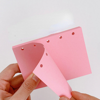 Cahiers créatifs en papier de classification à 5 trous de couleur unie A7/A8 avec remplacement de noyau de pages intérieures vierges de couleur 50 feuilles