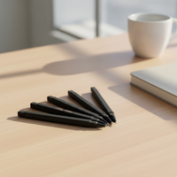 Stylos en caoutchouc carrés personnalisés de haute qualité avec logo, clip métallique, stylos promotionnels pour la publicité scolaire