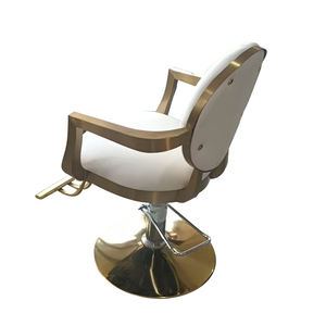 Sillón de Barbería Hidráulico Reclinable Ajustable - Tapicería de Cuero Patchwork - Muebles de Peluquería de Lujo - Product Image 6