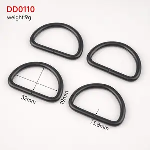 Handbag Hardware D Rings 3.8mm Thickness D Ring 32 D Ring Buckle for Sewing Keychains Belts and Dog Leash