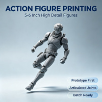 Layanan Pencetakan 3D Resin Figur Aksi Kustom 5-6 Inci, Produksi Prototipe Model Karakter Detail Tinggi