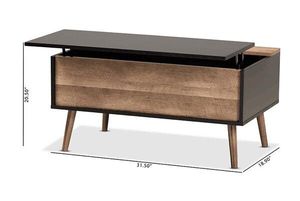 Mesa de sofá de madera plegable de diseño moderno personalizable, muebles de sala de estar de altura ajustable - Product Image 5