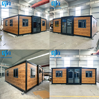 Maison conteneur préfabriquée moderne et extensible de 40/20 pieds, prête à l'emploi, 2, 3, 4 ou 5 chambres, villa préfabriquée, maison portable