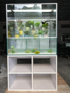 Tanque de acuario de tortuga abierto de cristal ultra transparente grande, personalizado, precio con gabinete de <span class=keywords><strong>filtro</strong></span>, venta al por mayor - Product Image 5