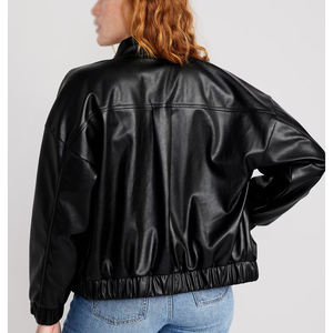 Fournisseur en gros du Bangladesh, vestes bomber en cuir véritable pour femmes, doublure en viscose, coupe-vent, séchage rapide, mode streetwear - Product Image 3