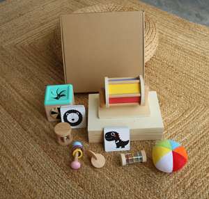 ชุดกล่องมอนเตสซอรี่เพื่อการศึกษากล่องลิ้นชักไม้กล่องเหรียญชุดของเล่นเด็กในร่มสนามเด็กเล่นในร่ม - Product Image 2
