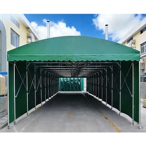 Portable sliding sunshade awning, folding sliding sunshade, retractable <b>canopy</b>, manufacturing factory shelter <b>tent</b> - Product Image 6