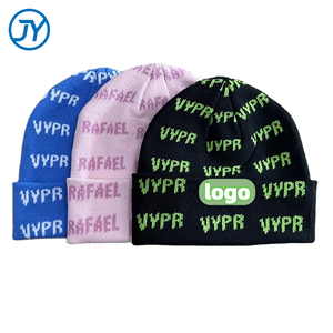 <span class=keywords><strong>Bonnet</strong></span> d'hiver tricoté jacquard à lettrage promotionnel, style <span class=keywords><strong>Billie</strong></span> <span class=keywords><strong>Eilish</strong></span>, avec logo personnalisé, multicolore, chaud et confortable - Product Image 1