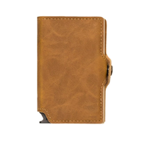 Portefeuille automatique minimaliste fin avec protection RFID, grande capacité, double compartiment en aluminium, pour cartes de crédit, vente en gros Casekey