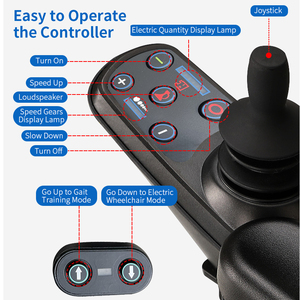 Deambulatori <span class=keywords><strong>Elettrici</strong></span> Automatici Premium in Alluminio, Capacità di Carico 100kg, Velocità di Marcia 6km/h, Altezza Regolabile per Maggiore Comfort - Product Image 6