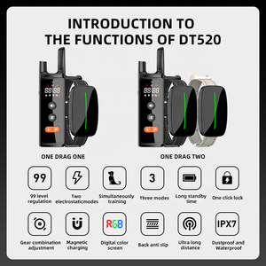 Wiederauf ladbare elektronische Schock Hund Training Anti Barking Beep Sound Gerät LCD-Display Vibration Anti-Bark Fernbedienung Halsband - Product Image 4
