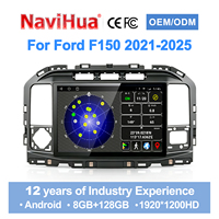 Автомагнитола NaviHua для Ford F150 Raptor 2021-2025: 13-дюймовый Android-экран, мультимедиа, Carplay, Auto Stereo, GPS, DSP, DVD-плеер