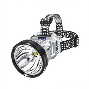 Lampe frontale LED puissante à longue portée, rechargeable et étanche, idéale pour la pêche nocturne en extérieur - Product Image 1