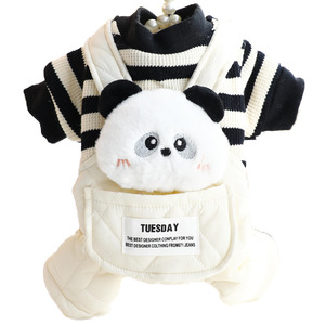 Cute Animal Overalls For <b>Small</b> Dogs And <b>Teddy</b> Bears Winter Spring Autumn Polyester Vests With Four Pockets - Product Image 5