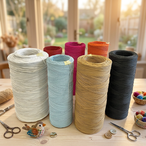 Eco Friendly Thick Colored <b>Paper</b> Cord Gift <b>Wrap</b> Strapping Rope 2000m/<b>Roll</b> For Hardware Toy Tableware Packaging - Product Image 1