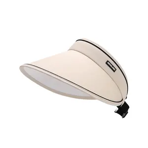 Sonnenschutz UV-Nylon Sommermütze mit verstellbarem elastischem Kopfband Schattenmütze für Damen Strandvisier