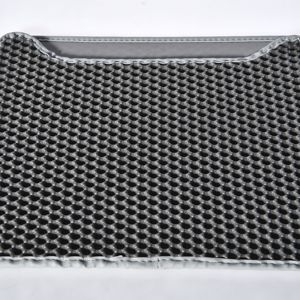 Tappetino per Lettiera Gatti a Doppio Strato in EVA con Bordo in Pelle e Logo Personalizzato - Product Image 2