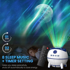 Projecteur de Galaxie pour <span class=keywords><strong>Plafond</strong></span>, Lampe avec 8 Sons Apaisants, Projecteur d'Aurore et de Lumière Étoilée, Lumière d'Ambiance Nocturne, Projecteur de Galaxie en Forme de Capsule Spatiale - Product Image 4