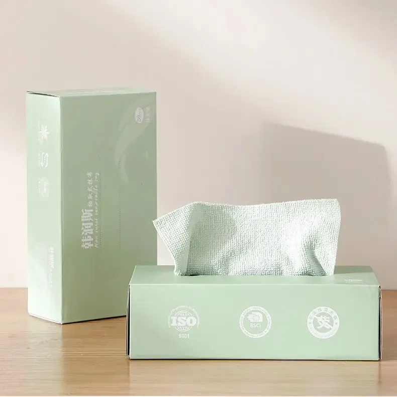 Strong Absorption Quick Dry Microfiber Cleaning Cloths Disposable Cleaning Rags Reusable Lint Free Towel with Dispenser Box