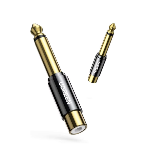 UGREEN RCA to 1/4 Adapter 6.35mm to RCA Jack Stereo Audio 1/4 Inch Male to RCA Female TS Jack Plug