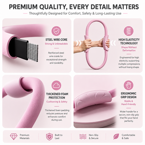 Anneau de Pilates en EVA, accessoire de yoga pour l'entraînement à domicile, renforcement du plancher pelvien et des muscles des jambes - Équipement de fitness unisexe - Product Image 2