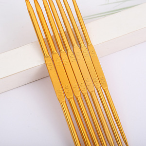 Ganchos de <span class=keywords><strong>ganchillo</strong></span> anodizados de <span class=keywords><strong>doble</strong></span> <span class=keywords><strong>punta</strong></span>: Herramientas de tejer duraderas de <span class=keywords><strong>doble</strong></span> <span class=keywords><strong>punta</strong></span> listas para stock de fábrica - Product Image 4