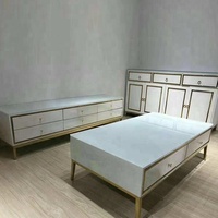 Diskon besar meja konsol laci putih mewah grosir ruang tamu furnitur sisi untuk penggunaan makan dan apartemen